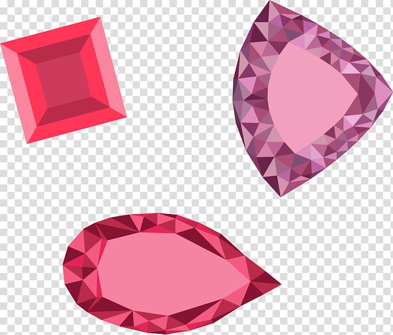 Diamond Pink 2D computer graphics Sprite, painted pink diamond transparent background PNG clipart