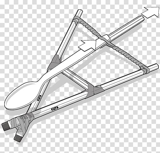 Catapult Drawing Paper Spoon Pencil, spoon transparent background PNG clipart