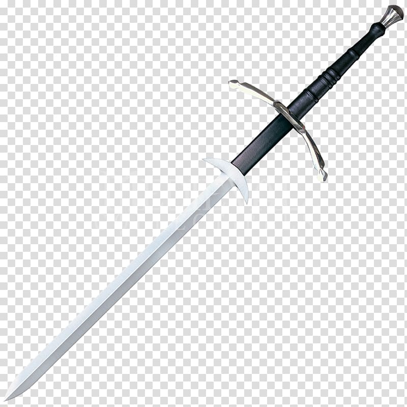 Classification of swords Cold Steel Half-sword Longsword, double edged sword transparent background PNG clipart