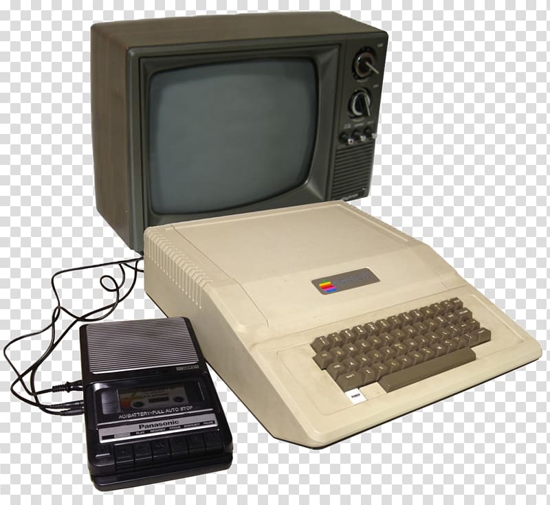 Apple IIe Apple II series Apple II Plus, Vintage Computer transparent background PNG clipart