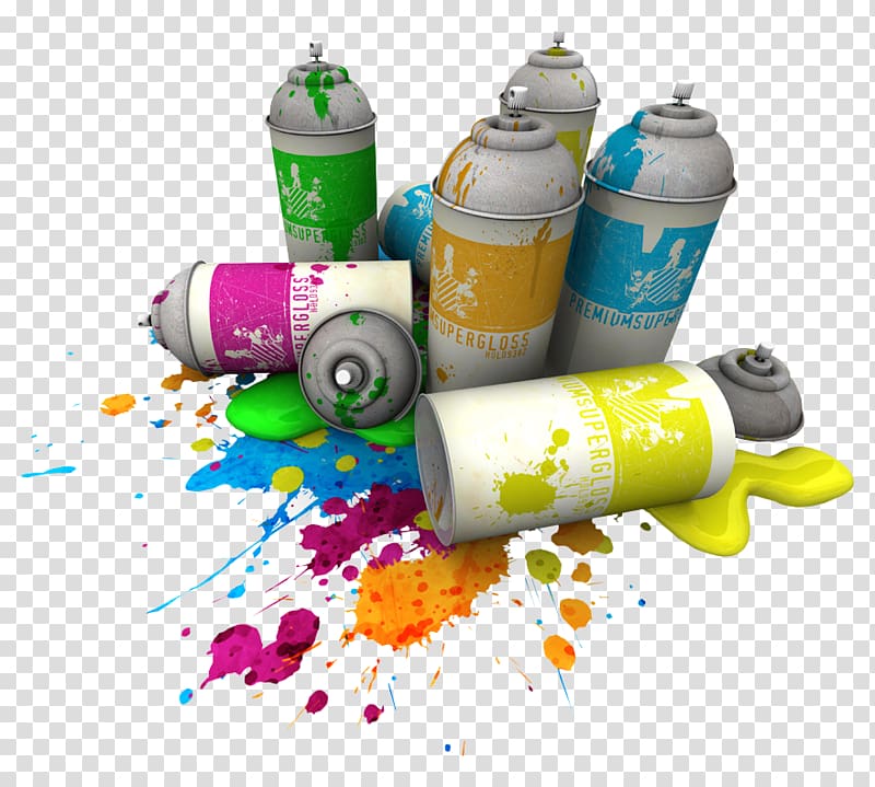 assorted-color spray bottle art, Aerosol paint Spray painting Aerosol spray Paper, spray paint transparent background PNG clipart