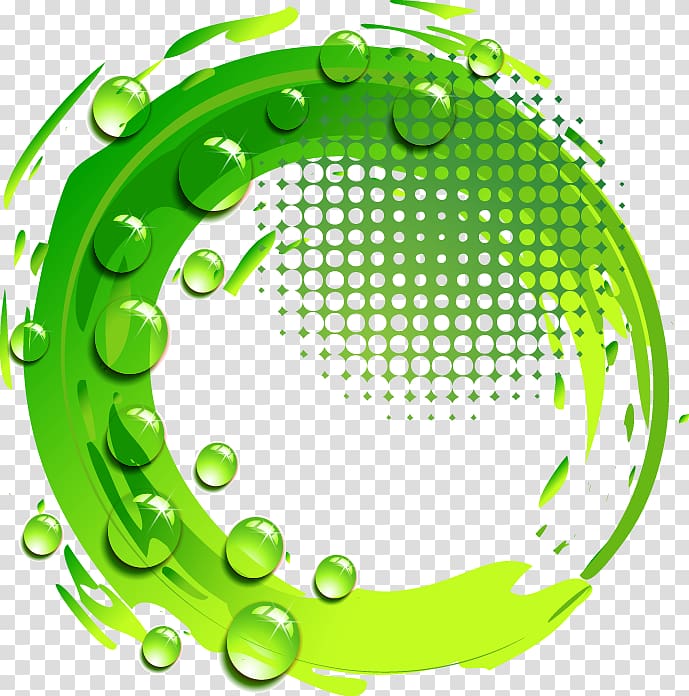 Fruit Icon, Dark green circle painted water droplets transparent background PNG clipart