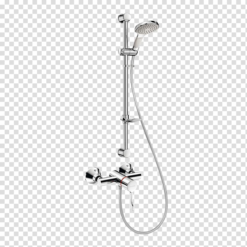 Thermostatic mixing valve Shower Bathtub Tap, shower transparent background PNG clipart