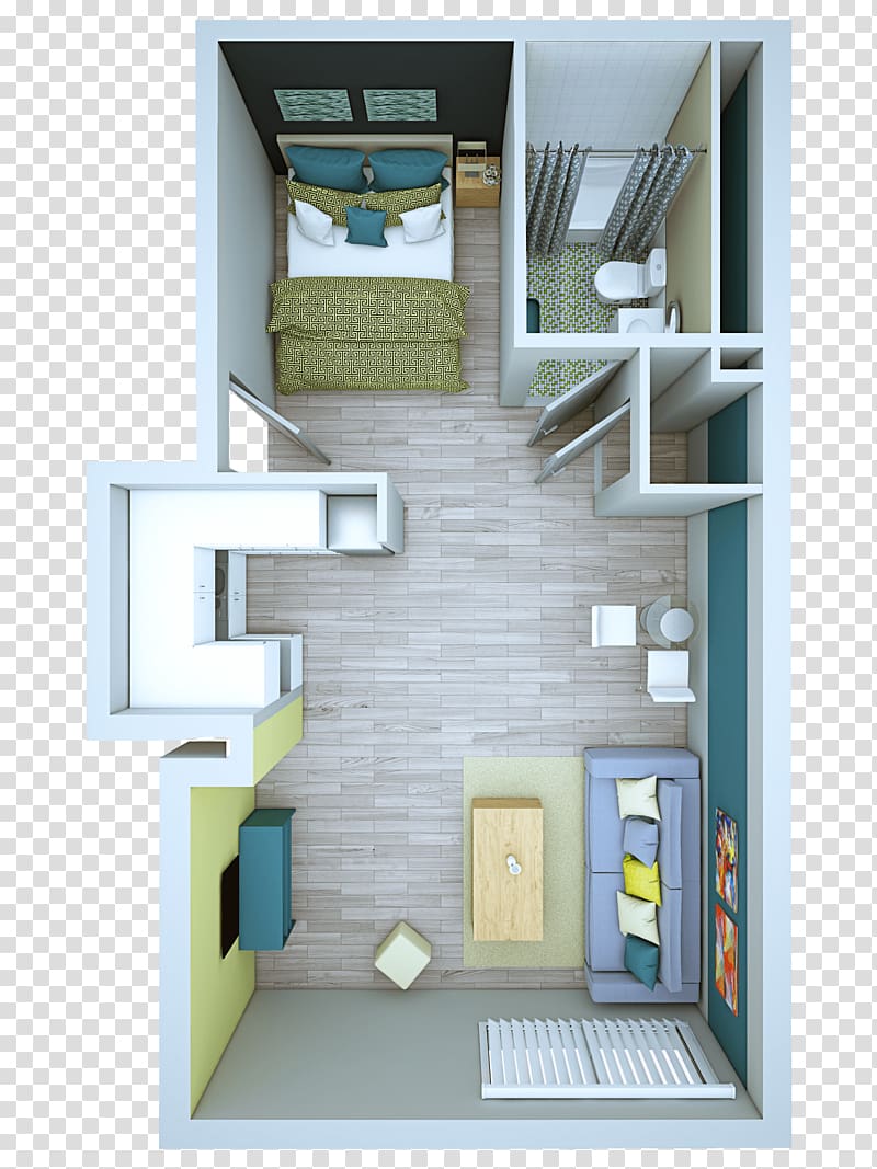 Vue at 3rd Home House Apartment Living room, living room Top View transparent background PNG clipart