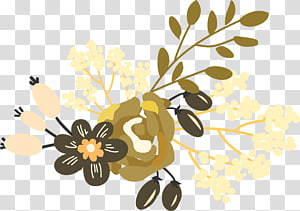 Watercolor painting Flower Logo, Watercolor floral decoration transparent background PNG clipart thumbnail