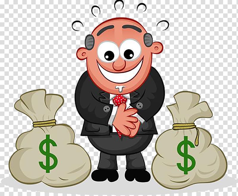 Cartoon , greedy man transparent background PNG clipart | HiClipart