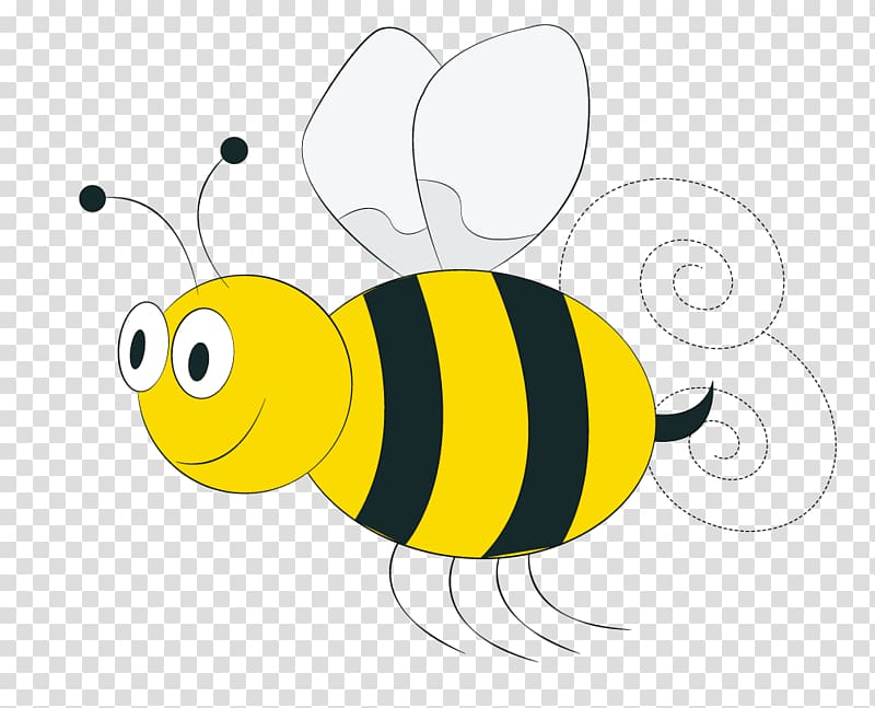 Honey bee Euclidean , Hand drawn cute bee transparent background PNG clipart