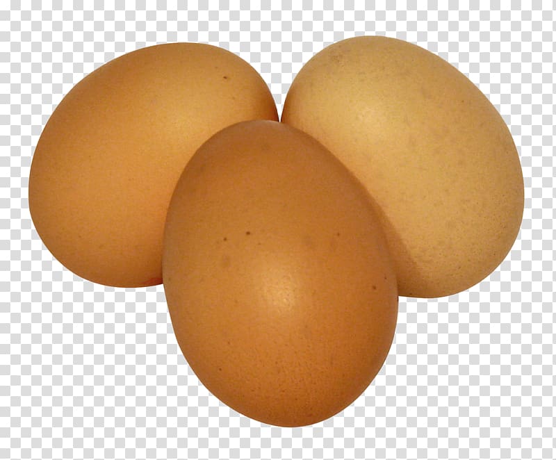 three brown eggs, Egg Chicken, Eggs transparent background PNG clipart
