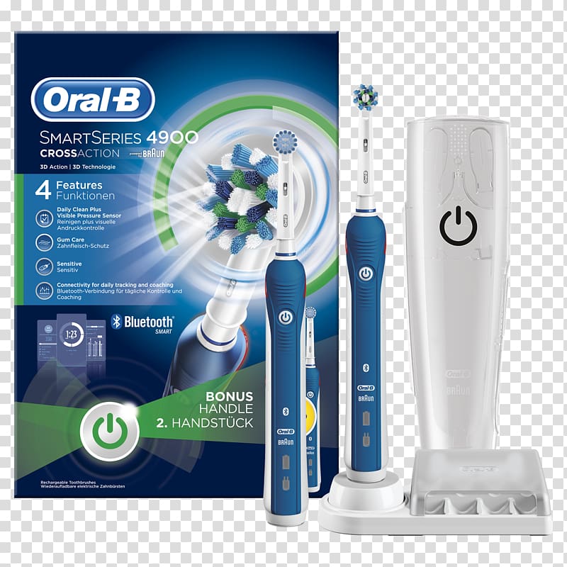 Electric toothbrush Oral-B SmartSeries 4000 Oral-B Pro 6000 SmartSeries, Toothbrush transparent background PNG clipart