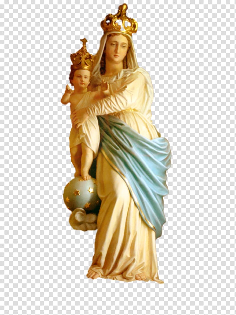 Statue Religion Veneration of Mary in the Catholic Church Prayer Immaculate Heart of Mary, Praying Hands with Rosary Ribbons transparent background PNG clipart