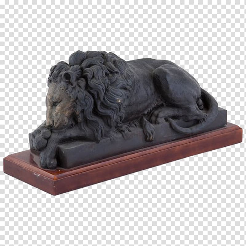 Statue Bronze Carving, lion illustrator transparent background PNG clipart