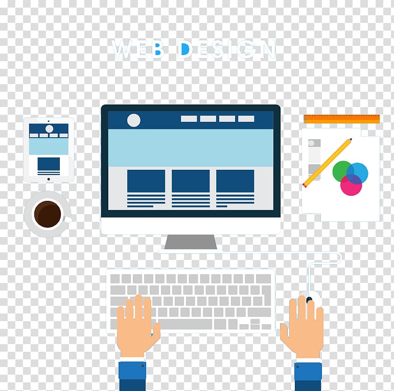 Web Design illustration, Web development Responsive web design Website Search engine optimization, Web design tools illustrator material transparent background PNG clipart