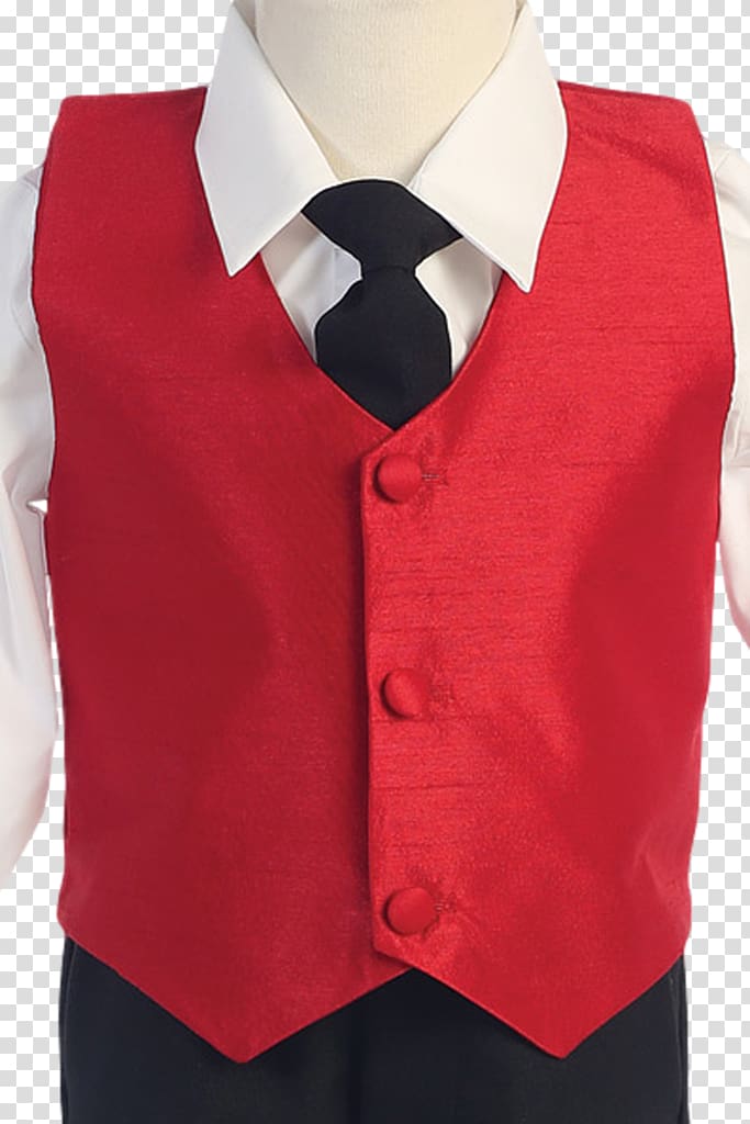 Gilets Boy Formal wear Suit Waistcoat, red undershirt transparent background PNG clipart