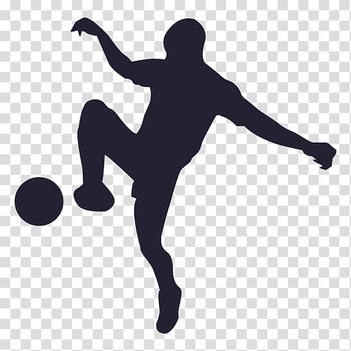 Silhouette Football player , futboll transparent background PNG clipart