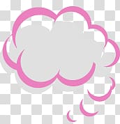 pink cloud shape dialog transparent background PNG clipart