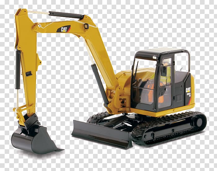 Caterpillar Inc. Die-cast toy Excavator Loader Hydraulics, excavator transparent background PNG clipart