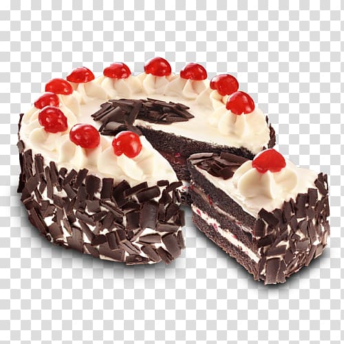 Red Ribbon Black Forest gateau Bakery Layer cake, cut the ribbon transparent background PNG clipart