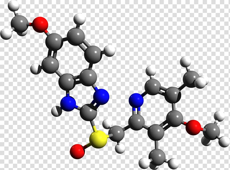 Omeprazole Pharmaceutical drug Gastroesophageal reflux disease Oxycodone Structural formula, atomic transparent background PNG clipart