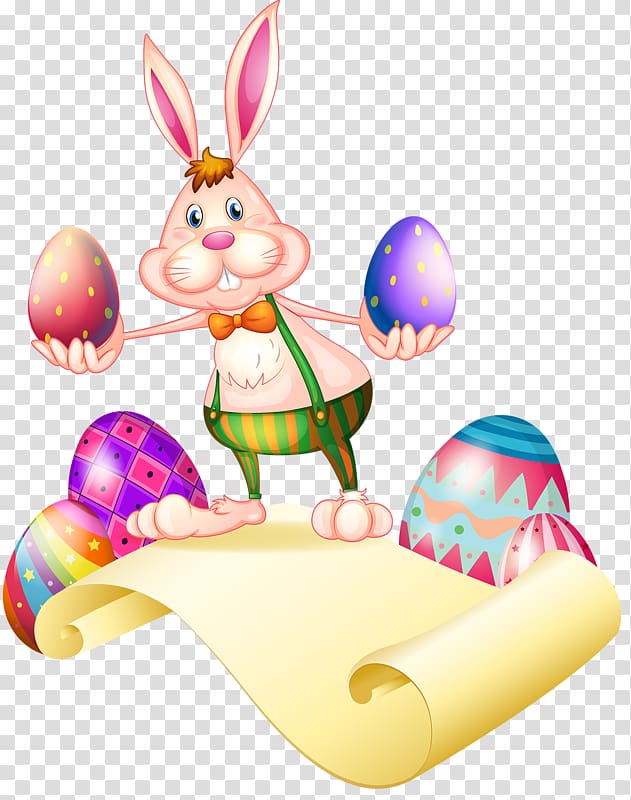 Easter Bunny European rabbit Easter egg, Rabbit eggs transparent background PNG clipart