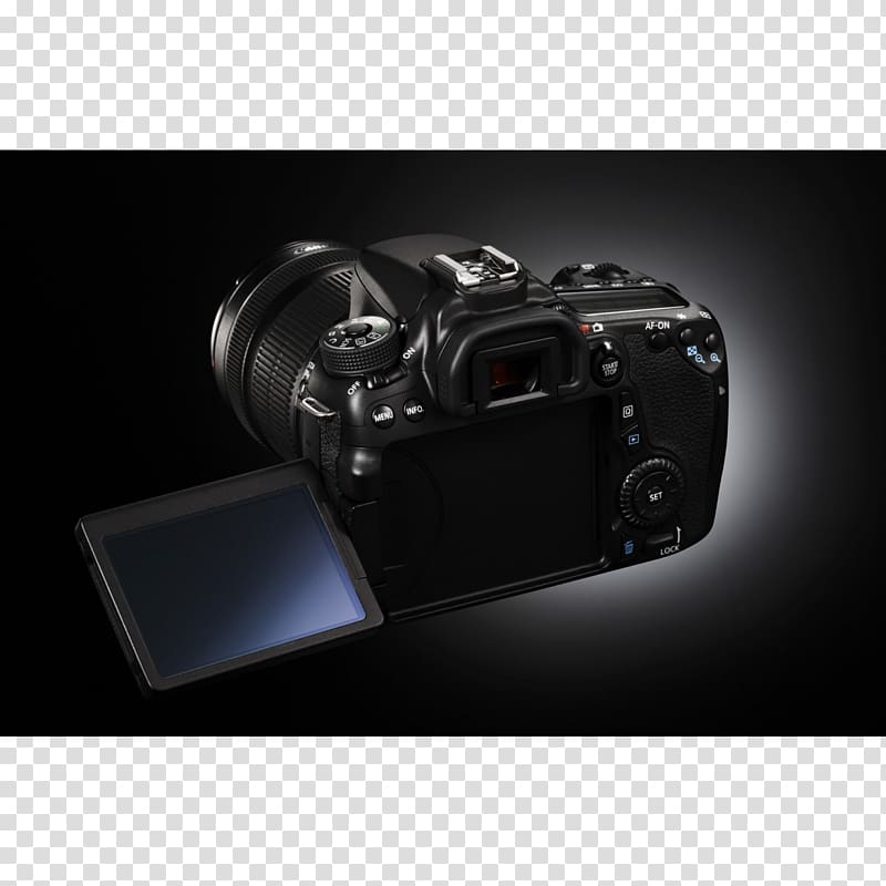Canon EOS 70D Canon EOS 77D Canon EF-S 18–135mm lens Camera, Camera transparent background PNG clipart