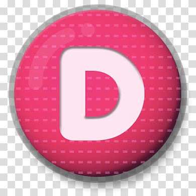 round pink with letter-d illustration, Letter D Roundlet transparent background PNG clipart
