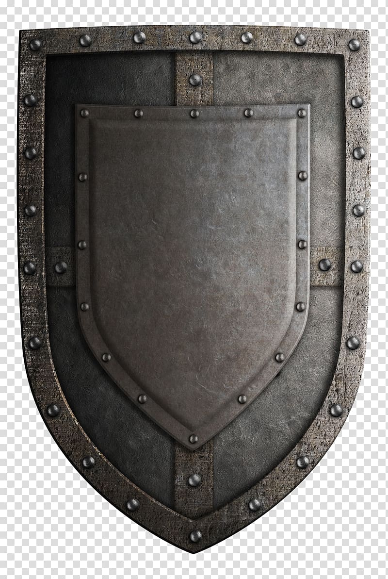 gray shield illustration, Middle Ages Crusades Shield Sword Weapon, Retro Shield transparent background PNG clipart