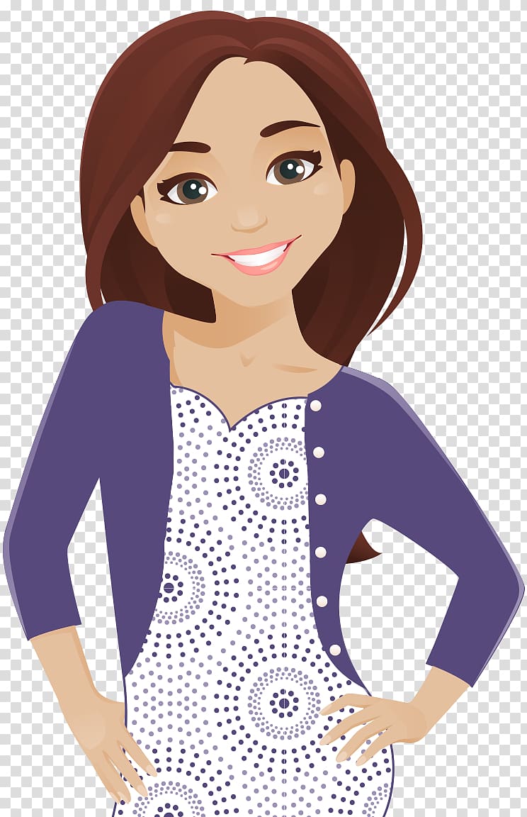 Woman Brown hair Illustration, healthy weight loss transparent background PNG clipart