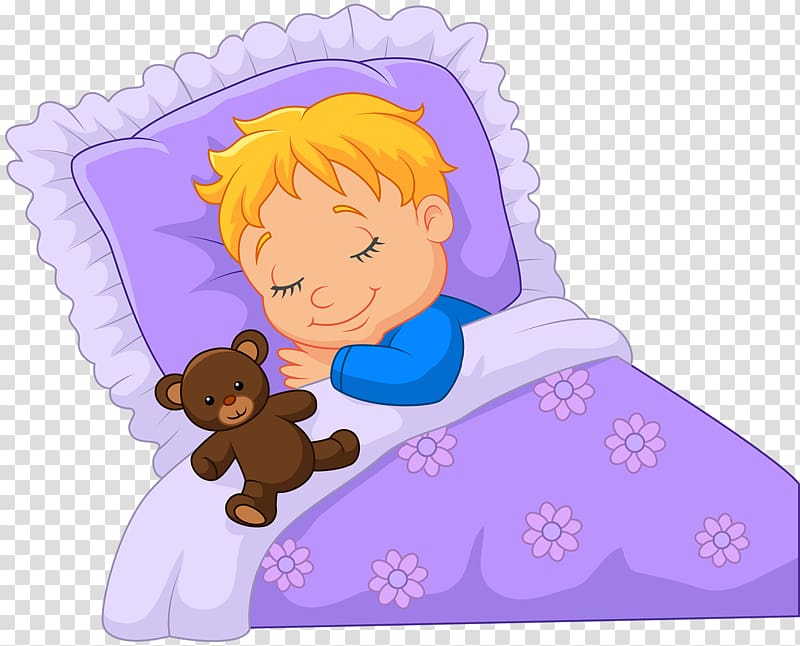 boy sleeping beside teddy bear illustration, Sleep Infant Cartoon Illustration, Sleeping Doll transparent background PNG clipart