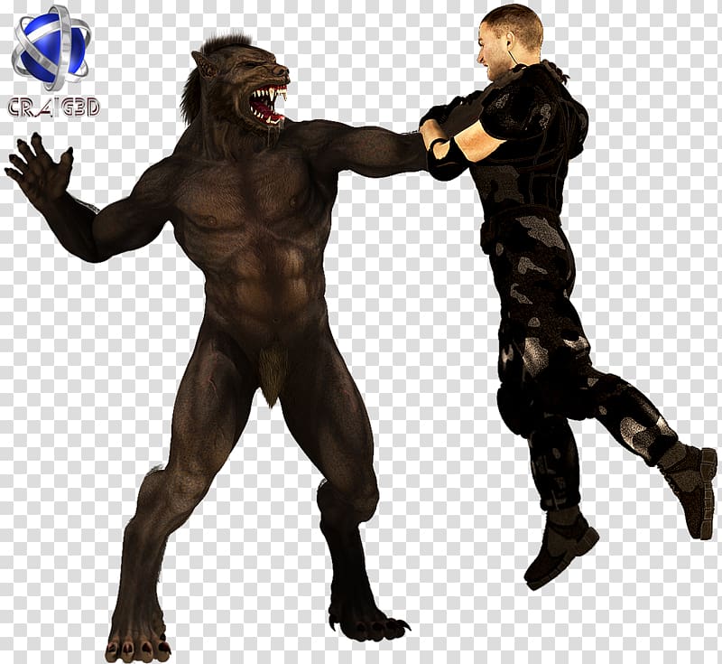 Werewolf 3D rendering 3D computer graphics 2D computer graphics, werewolf transparent background PNG clipart