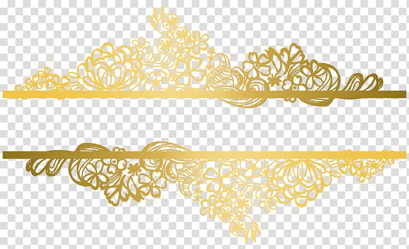 Motif Adobe Illustrator Pattern, Chinese gold lace, gold floral margin illustration transparent background PNG clipart