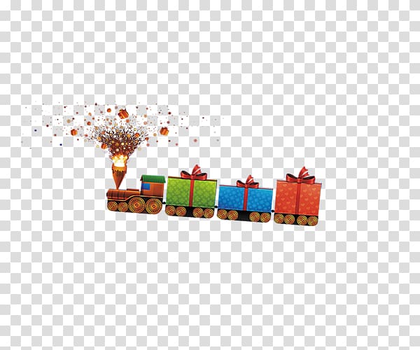 Train Christmas Gift, train transparent background PNG clipart