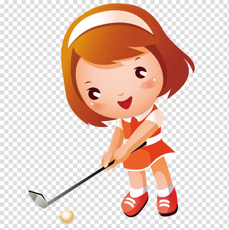 girl playing golf illustration, Golf Girl , playing golf girl transparent background PNG clipart