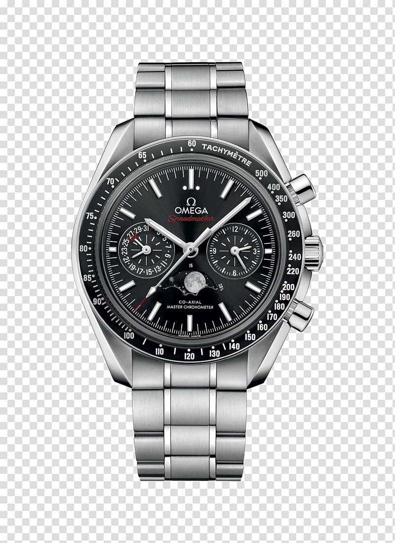 Omega Speedmaster Chronograph Coaxial escapement Chronometer watch, watch transparent background PNG clipart