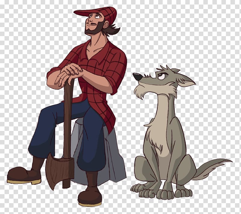 Big Bad Wolf Paul Bunyan YouTube Gray wolf Cartoon, magic kingdom transparent background PNG clipart