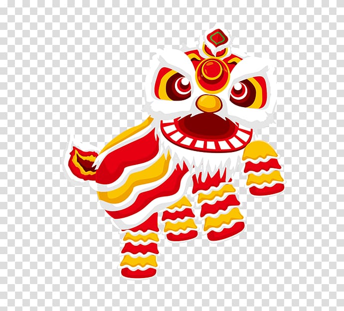 Chinese New Year Poster Lion dance, Chinese lion transparent background PNG clipart