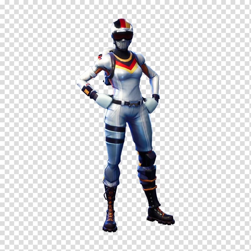 woman in white overall suit and helmet, Fortnite Cosmetics PlayStation 4 Xbox One, Fortnite transparent background PNG clipart
