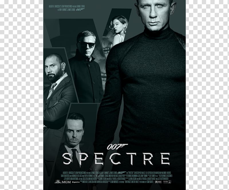 James Bond Spectre Ian Fleming Ernst Stavro Blofeld Poster, Film poster transparent background PNG clipart