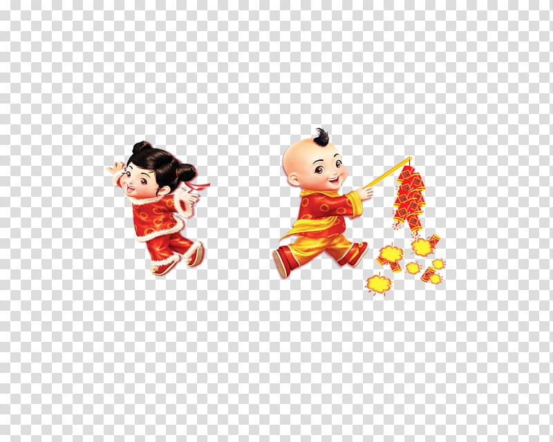 Firecracker Chinese New Year , Firecrackers child transparent background PNG clipart