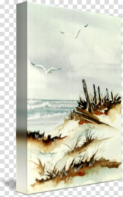 Watercolor painting Seascape Wind wave, Sand Dunes transparent background PNG clipart