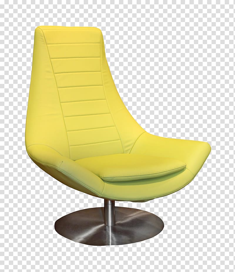 Yellow Comfort Furniture, European simple single sofa transparent background PNG clipart