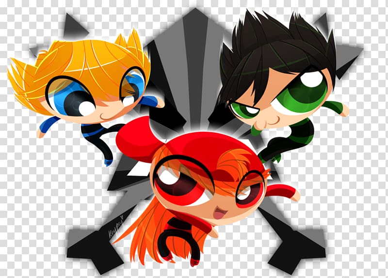 Drawing The Rowdyruff Boys Cartoon Blossom, Bubbles, and Buttercup, others transparent background PNG clipart