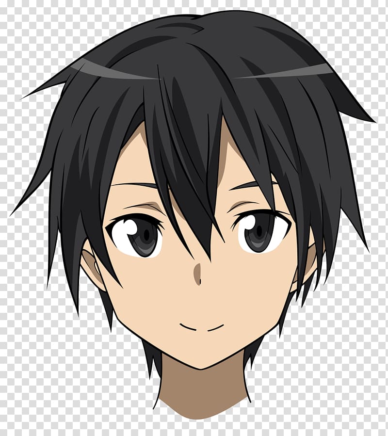man with black hair anime character, Kirito Asuna Leafa Guts Sword Art Online, sword art transparent background PNG clipart