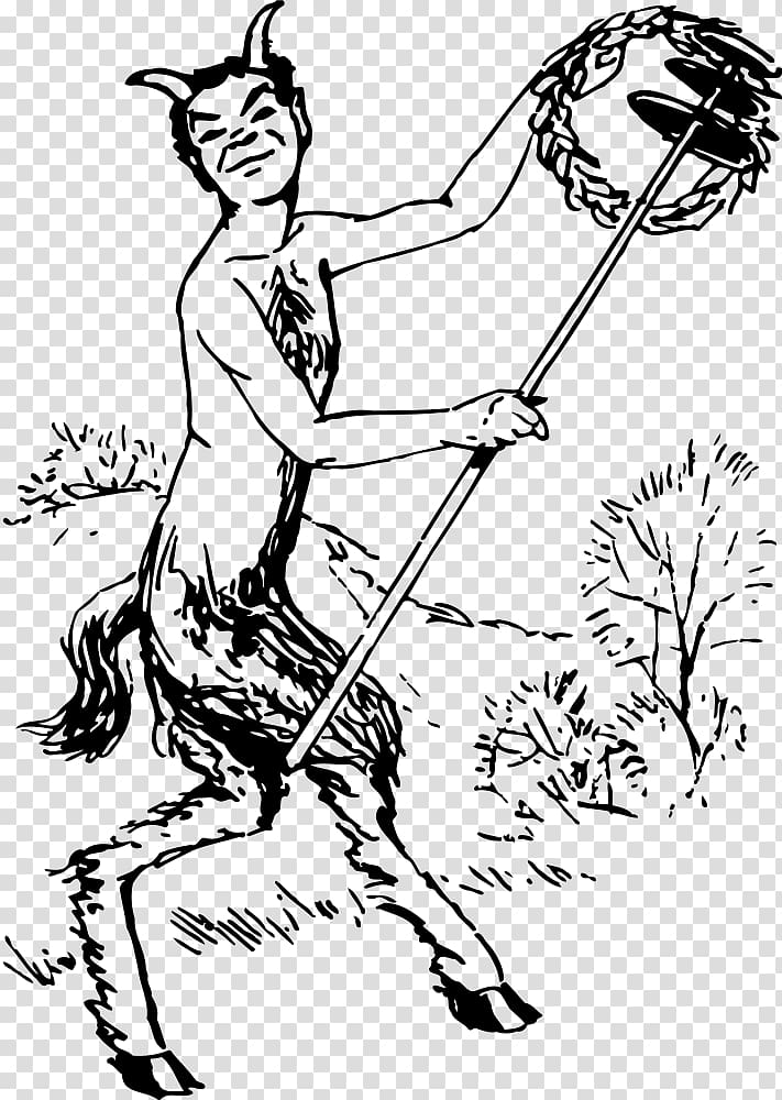 Drawing Satyr Greek mythology Satire , satyr transparent background PNG clipart