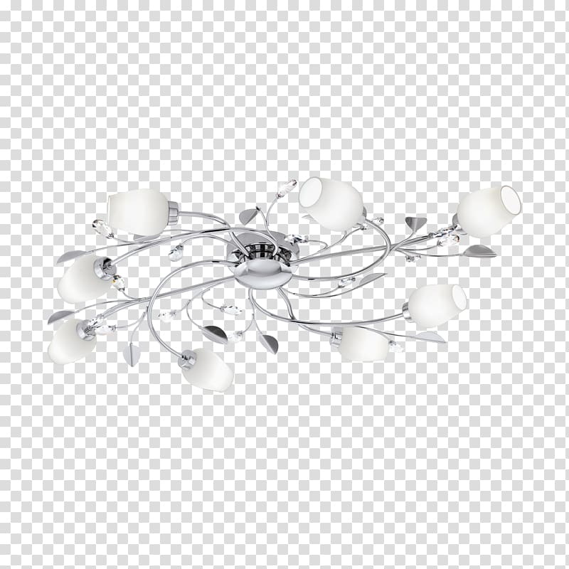 Eglo PITALE Glass Flower Semi Flush Light Ceiling Fixture Ceiling Light Fixtures, luminous efficiency transparent background PNG clipart