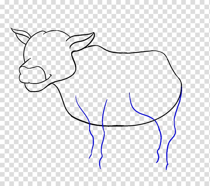 English Longhorn Drawing Paper Cartoon Sketch, cartoon wavy lines transparent background PNG clipart