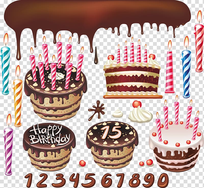 Birthday cake Chocolate cake Cupcake Layer cake, chocolate cake transparent background PNG clipart