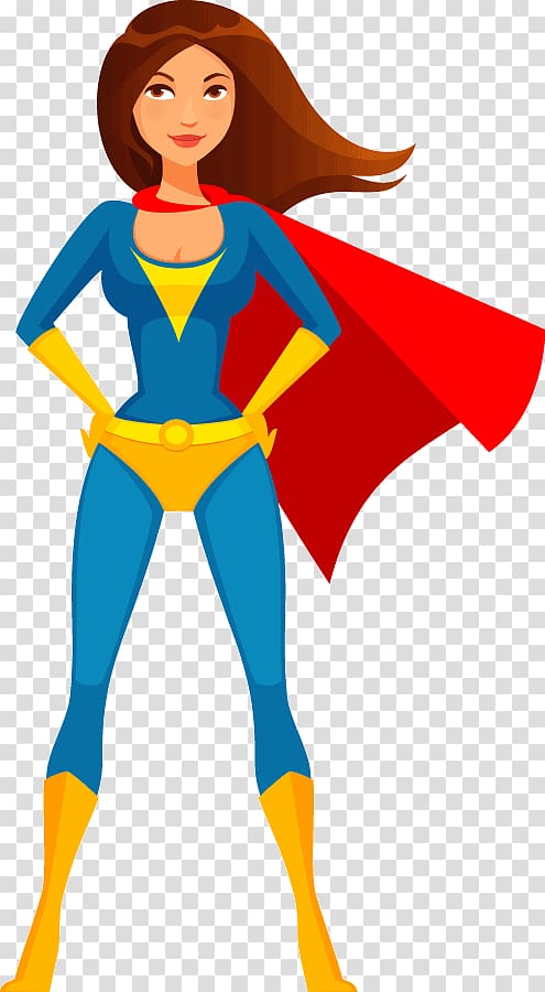 woman wearing Superhero costume illustration, Superhero Cartoon Female , Female Girl transparent background PNG clipart