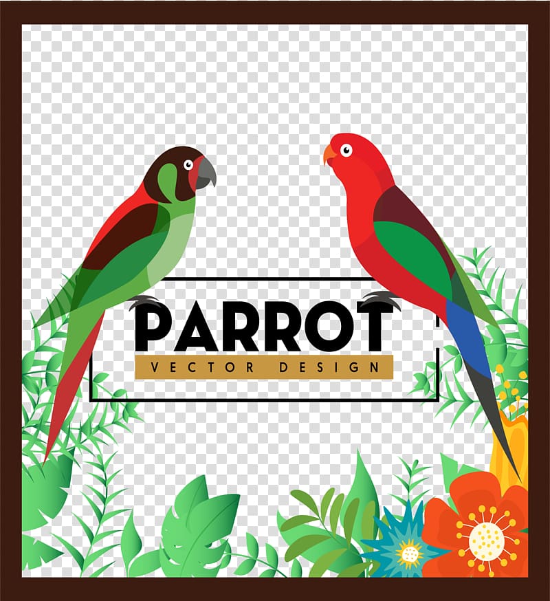 Parrot Bird Adobe Illustrator, Two red parrots transparent background PNG clipart