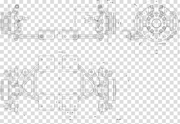 Technical drawing Car Diagram, Front Suspension transparent background PNG clipart
