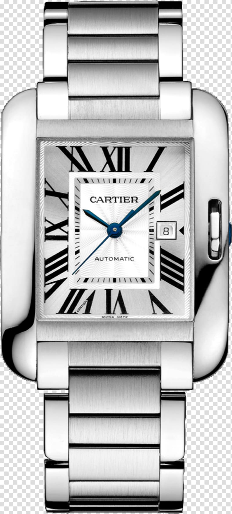 Cartier Tank Anglaise Automatic watch, watch transparent background PNG clipart